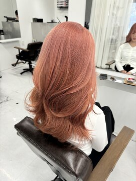 ハピネス 梅田茶屋町店(HAPPINESS) レイヤーミディアム/ブリーチダブルカラー/ベビーピンク