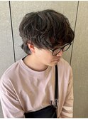 メンズナチュラルウルフマッシュクリームパーマシャドウパーマ