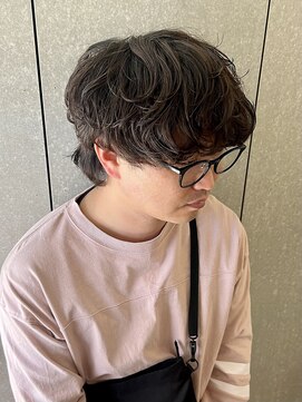 ニアウ 太田店(Niau) メンズナチュラルウルフマッシュクリームパーマシャドウパーマ