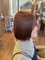 美容室 ルチア ハワイ(Luccica HAWAII)&nbsp;【luccicaＨＡＷＡＩＩ/森麻乃】ぷつっとボブ/ピンクカラー