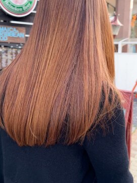 シック(Chic) ハイトーンカラーうる艶髪レイヤーロングオレンジブラウン