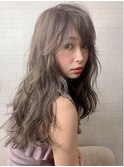 黒髪/クラゲヘアー/オリーブグレー/小顔/ココアベージュ