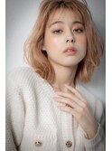 透明感ハイトーンカラー外ハネミディアムウルフy浦和20代30代