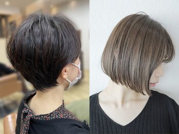 アグランテトラ 野田阪神店(a Gland tetra)の写真/絶妙なブレンドでどこから見ても美しい、《グレイカラー大人ハイライト》が人気！[髪質改善/ハイライト]