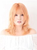 似合わせふわふわレイヤーケアハイブリーチペールオレンジカラー