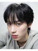 メンズカットメンズヘアシースルーマッシュダウンパーマ