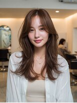 ラファンジュ ヘアー(Rohange hair)&nbsp;ラテグレージュ/韓国巻き/レイヤーカット/顔周りカット