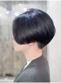 【SHARON原宿】黒髪スリークストレートハンサムショート