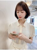 韓国大人ボブレイヤーオリーブベージュ