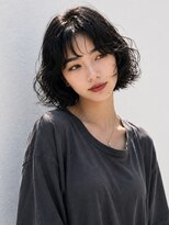 ノラ シブヤ(NORA)&nbsp;小顔ミディアムパーマミディアムデジタルパーマボブパーマ前髪