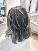 外国人風スノーホワイトハイライト