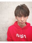 メンズ 前下がりマッシュショート