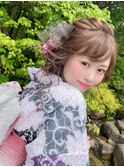 ふわふわサイドシニヨン