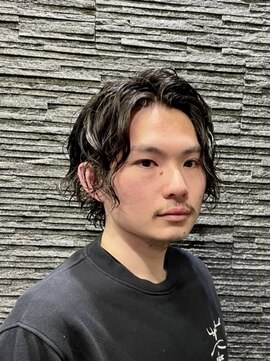 プレミアムバーバー 赤坂店(PREMIUM BARBER produce by HIRO GINZA) パーマウルフ風【ヒロ銀座】赤坂/バーバー/パーマ