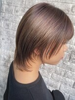 リアイス(Re:ICE) ミニウルフ/くすみブルー/流れるレイヤー/インナーハイライト