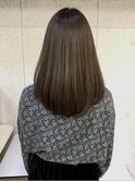 艶カラーと艶トリートメントのセミロング