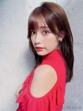 オーブ ヘアー コパン 東広島店(AUBE HAIR copain) 20代・30代_ショコラブラウンミディ