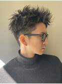 90年代風束感ショート×アップバング