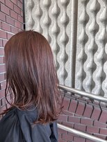 ワッカ(wacca)&nbsp;セミロング　ピンクベージュ　ゆる巻き　質感調整