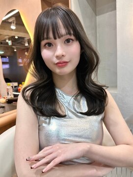 グロー 大宮(GLROW) 韓国風くびれヘア　顔まわりカット　レイヤーカット　グレージュ