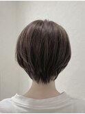 【岡町/ショートボブ】アッシュベージュ/透明感カラー