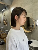 ソルトウォーター(SALT WATER) オリーブグレージュ 切りっぱなしボブ