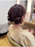 ツインおだんごのお呼ばれぬるふわヘアセット♪