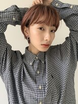 スクレ(s:;cre) 【耳掛けショート×ピンクベージュ】