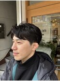 フェザーショートフェザーパーマスパイラルパーマセンターパート