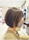 大人の丸みショートカット 束感レイヤー 仙台 利府 多賀城