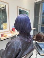 バサ 鷺ノ宮店(BASSA)&nbsp;ウルフカット×ブルー20代30代40代【鷺ノ宮駅/ミディアム】