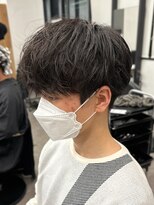 黒髪マッシュナチュラルマッシュメンズヘア韓国ツーブロック