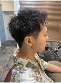 ツイストスパイラル×耳だしショート◆20代30代40代