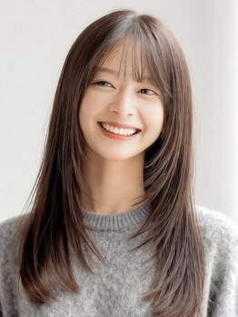 ジュエルボックス 東梅田店(jewelbox)の写真/【東梅田】髪質改善専門店による顔周りレイヤーで毛先までスムーズな指通り！クセうねりゼロで扱いやすい♪