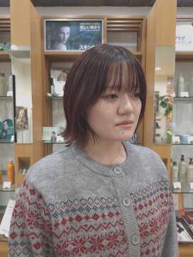 プランタンアヴェダ(printemps AVEDA) とろみチェリーレッド×ぷつっとボブ