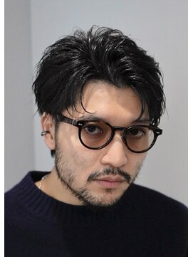 レクタ(RECTA) ラフツーブロックコンマ　かき上げヘア　サイドパート