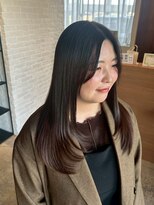 クラン バイ ナチュラル(clan by Natural)&nbsp;艶髪/髪質改善ストレート/暗髪ショコラベージュ/顔周りレイヤー