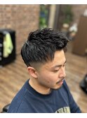 スパイキーショート×テーパーフェード