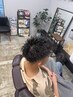 【人気No.1パーマ】カット＋ツイストスパイラル(シェービング込)￥15,100