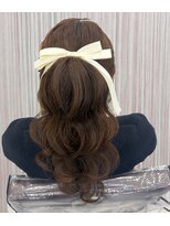 ベルグロー 北新地(BELLEGROW)&nbsp;リボンポニーテール｜梅田・北新地ヘアセット