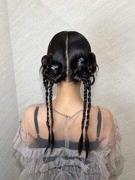 プルクラギンザ(PulchraGINZA) ツインカチモリ/カチモリ/編み垂らし/ヘアセット/結婚式