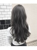 【chobii/鈴木えみさん風カラー/暗髪シャドウブルー