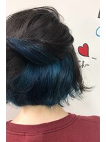 ノラ シンディ(NORA CYNDY)&nbsp;黒髪×ディープブルーインナーカラー☆