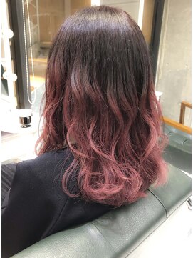 デイズ(days) ラベンダーピンクグラデーションカラー☆ブリーチ透明感カラー