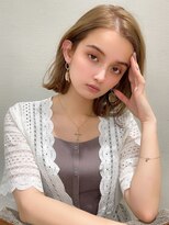 アフロート エル 錦糸町(AFLOAT L)&nbsp;大人かわいい/フェザーバング/カーキグレージュ/小顔/ボブ