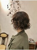 “アンニュイパーマ×ボブ” 中西英美子