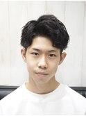 【ヨシザワ横浜】スパイラルパーマツーブロックリバースショート