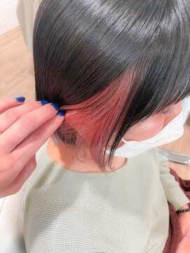 ネオリーブ チロル 横浜西口店(Neolive CiroL.) お洒落☆インナーカラー　さくらピンク