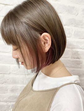 ラルマミット(lalma mit) 【透明感カラー】イヤリングカラー【ボブ】