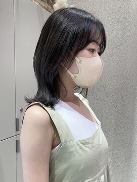 マイル 渋谷(mile) こなれミディ/美髪ヘア/大人かわいい/ホワイトグレージュ/渋谷駅